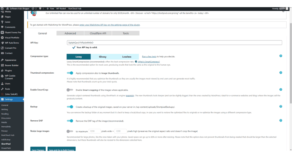 ShortPixel Dashboard Image