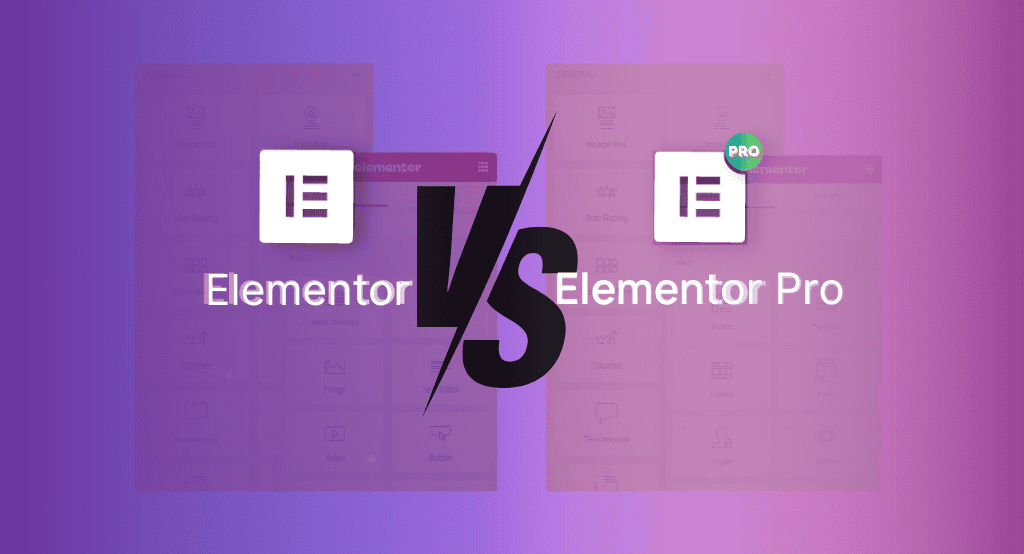 Elementor Free vs Pro Image