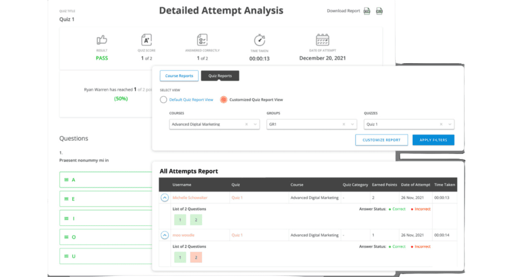 Learndash - Analytics Image